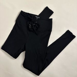 Year Of Ours Football Ribbed Lace-Up Legging